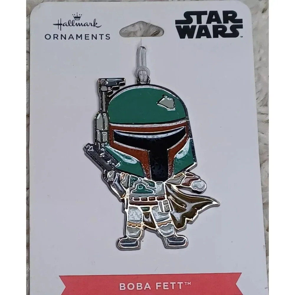 Hallmark  Star Wars BOBA FETT The Bounty Hunter Metal Enamel Christmas Ornament